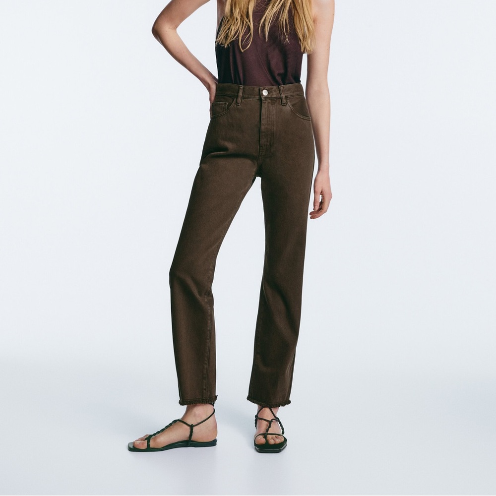 MASSIMO DUTTI Straight Fit High-Waist Jeans